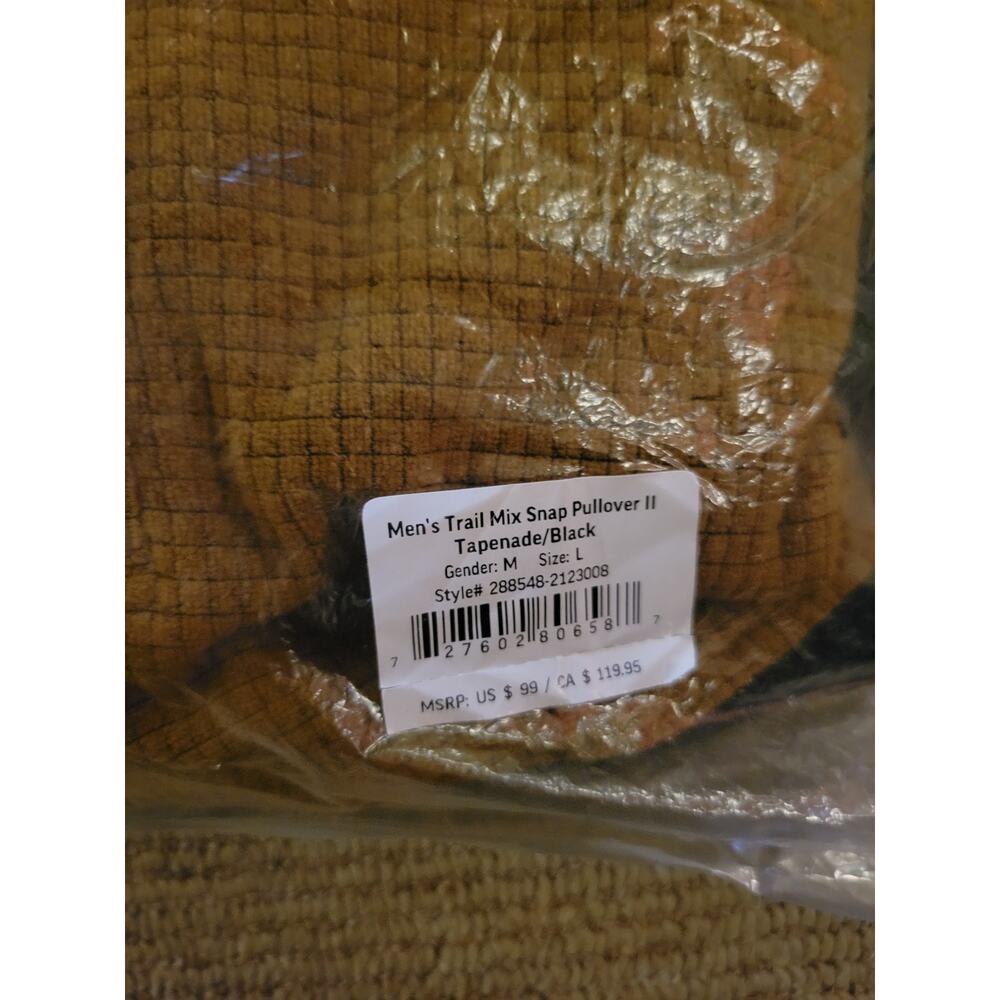 Outdoor Research Trail Mix Snap Pullover Grid Fleece Men's Large Tapenade - Picture 3 of 4